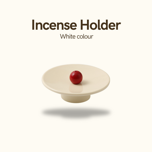 Wooden Color Ball Melamine Incense Holder - White