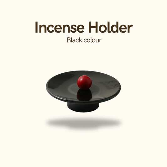 Wooden Color Ball Melamine Incense Holder - Black